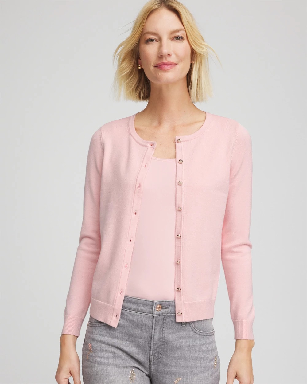 Chico's Clothing Crewneck Cardigan