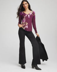Chico's Clothing Ella V-Neck Artisanal Pullover Sweater