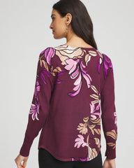 Chico's Clothing Ella V-Neck Artisanal Pullover Sweater