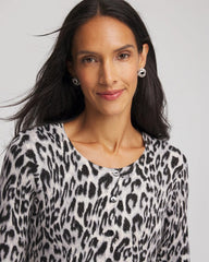 Chico's Clothing Animal Crewneck Cardigan