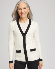 Chico's Clothing Tipped Lady Jacket Cardigan