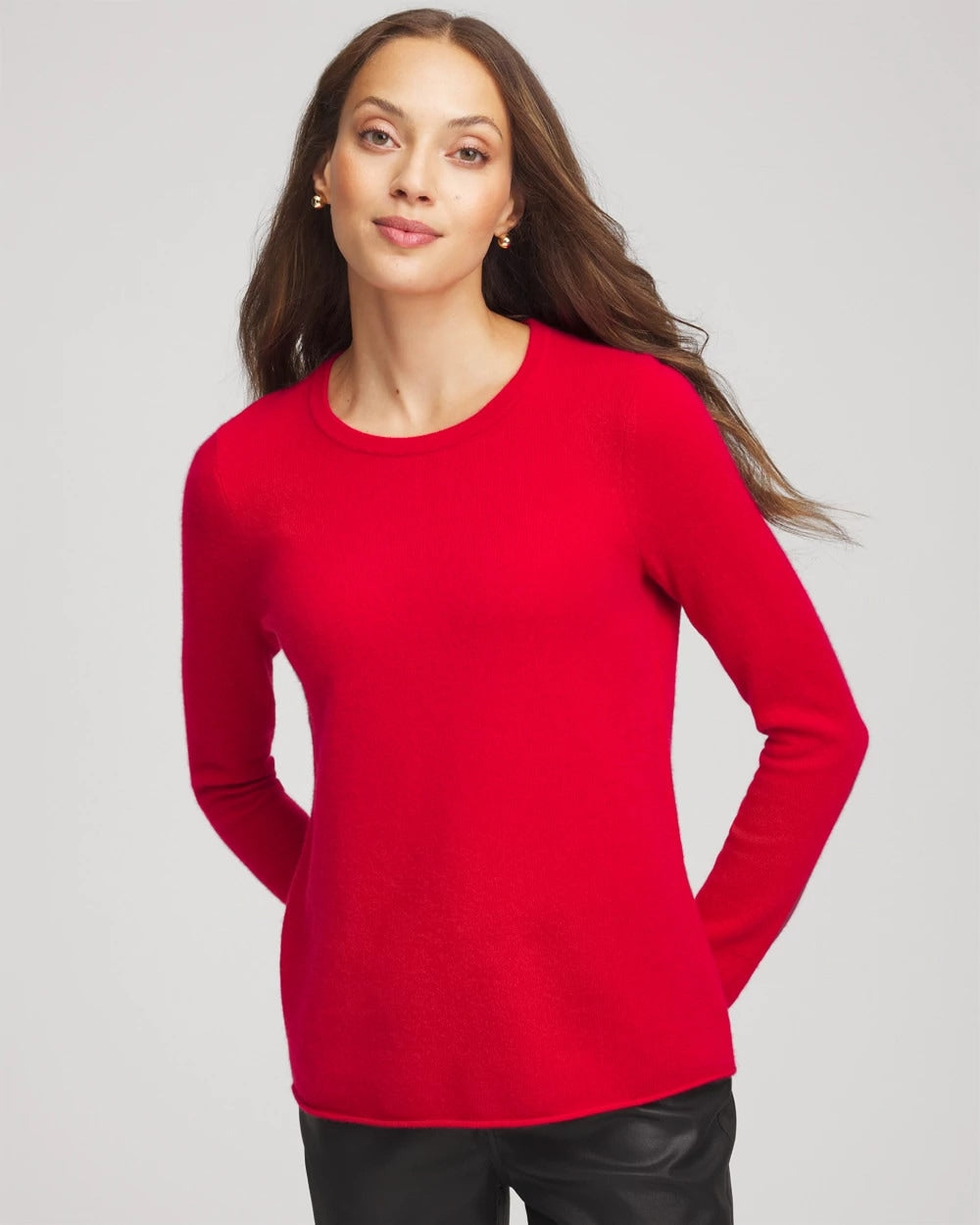 Chico's Clothing Crewneck Cashmere Pullover Sweater