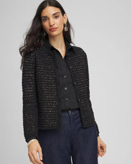 Chico's Clothing Shine Cropped Cardigan