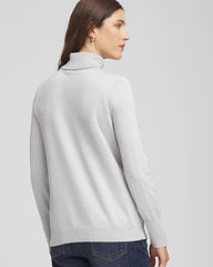 Chico's Clothing Metallic Turtleneck Pullover Sweaters