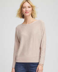 Chico's Clothing Ella Embellished Dolman Pullover Sweater