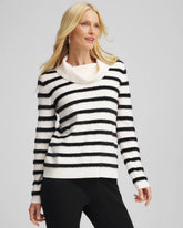Chico's Clothing Zenergy® Luxe Eyelash Striped Sweater