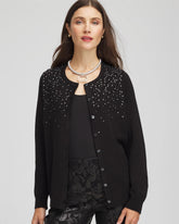 Chico's Clothing Ombré Rhinestone Cardigan