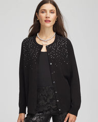 Chico's Clothing Ombré Rhinestone Cardigan
