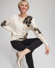 Chico's Clothing Ella Dolman Artisanal Pullover Sweater