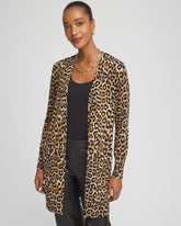 Chico's Clothing Ella Animal-Print Cardigan Sweater