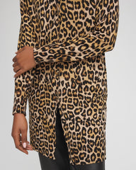 Chico's Clothing Ella Animal-Print Cardigan Sweater