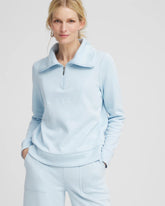 Chico's Clothing Zenergy® Beach Slub Half-Zip Pullover Top