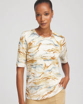 Chico's Clothing Printed Crewneck Sweater