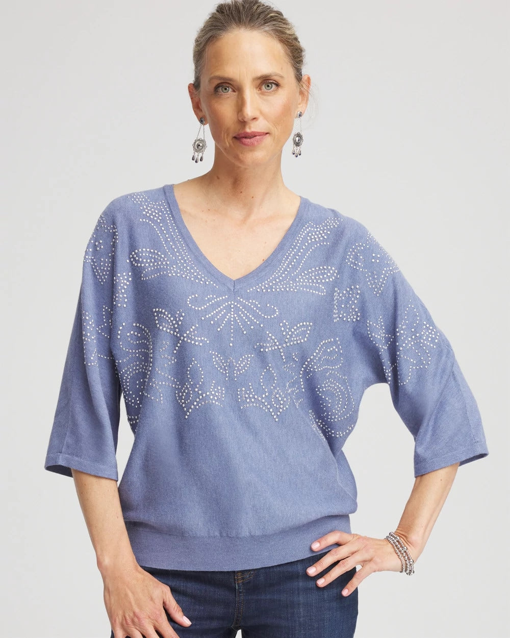 Chico's Clothing Dolman V-Neck Sweater
