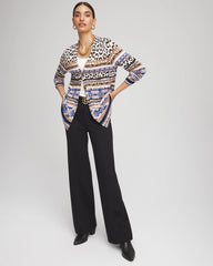 Chico's Clothing Animal Fair Isle Cardigan