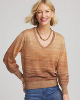 Chico's Clothing Ombre Metallic Pullover Sweater