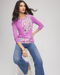 Chico's Clothing Foiled Touch of Cool™ Layering Tee