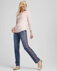Chico's Clothing Cowlneck Long-Sleeved Tee
