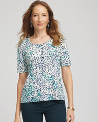 Chico's Clothing Pima Cotton Henley Tee