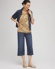 Chico's Clothing Sleeveless Ruffle-Appliqué Tank Top