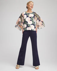 Chico's Clothing Georgette Angel-Sleeved Top