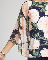Chico's Clothing Georgette Angel-Sleeved Top
