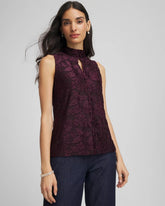 Chico's Clothing Burnout Mockneck Tank