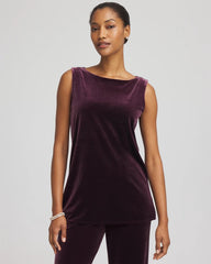 Chico's Clothing Travelers™ Velvet Side-Slit Tank