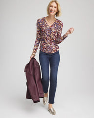 Chico's Clothing Paisley Touch of Cool™ V-Neck Layering Tee