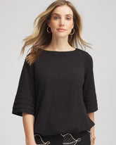 Chico's Clothing Boatneck Bubble-Hem Top