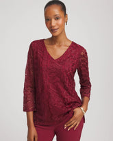 Chico's Clothing Embroidered Mesh Tunic Top