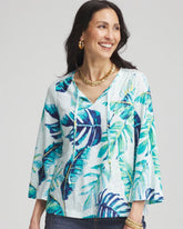 Chico's Clothing Tie-Front Forward Seam Top