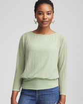 Chico's Clothing Touch of Cool™ Textured Banded-Hem Top