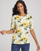 Chico's Clothing Touch of Cool™ Elbow-Sleeve Perfect Tee