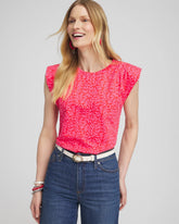 Chico's Clothing Island Tuck Sleeve Tee