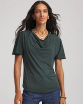 Chico's Clothing Jersey Knit Cowlneck Tee