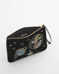 Chico's Accessories Planets & Stars Velvet Pouch Wristlet