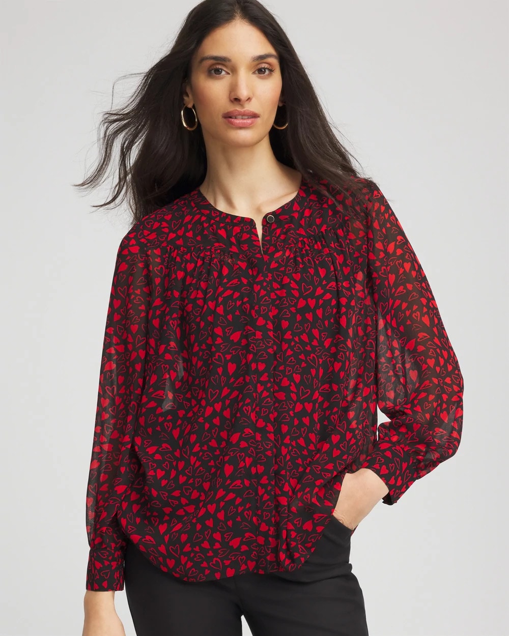 Chico's Clothing Lover Girl Georgette Blouse