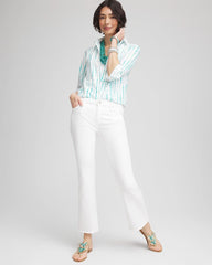 Chico's Clothing No Iron™ Sateen Bubble Print Shirt