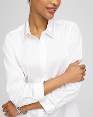 Chico's Clothing Rhinestone Embellished Poplin Tunic