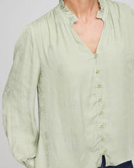 Chico's Clothing Jacquard Georgette Peasant Blouse