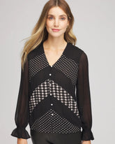 Chico's Clothing Georgette Polka Dot Blouse