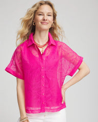 Chico's Clothing Deco Burnout Shirt