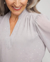 Chico's Clothing Georgette Clip Dot Blouse