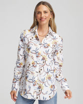 Chico's Clothing No Iron™ Long-Sleeved Floral Shirt