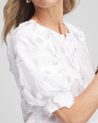 Chico's Clothing Applique Embroidered Top
