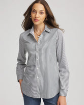 Chico's Clothing No Iron™ Colorblock Striped Shirt