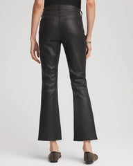 Chico's Clothing Coated Girlfriend Cropped Flared Jeans