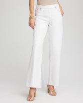 Chico's Clothing Seeded Pull-On Wide-Leg Jeans