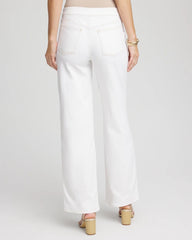 Chico's Clothing Seeded Pull-On Wide-Leg Jeans